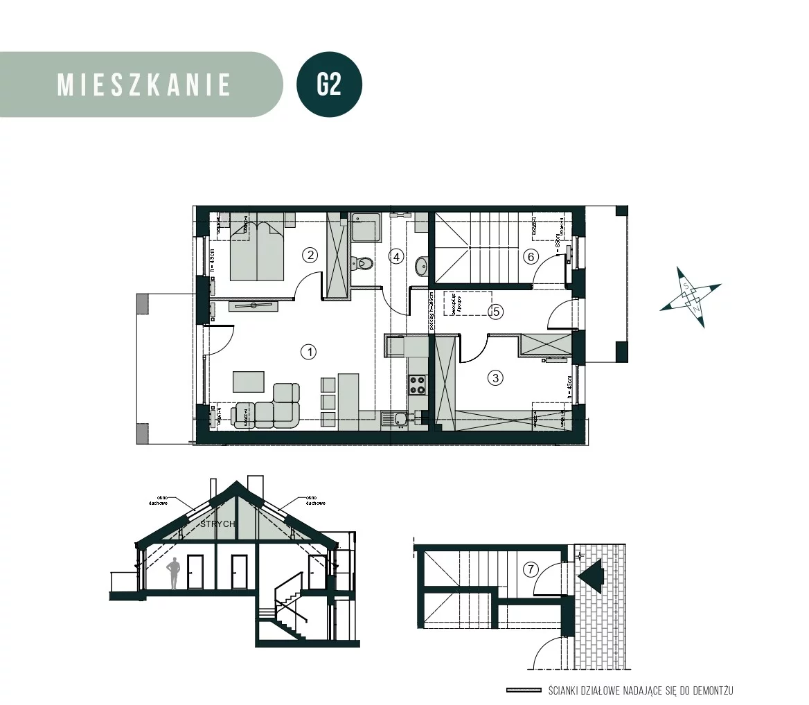 Mieszkanie 66,43 m², piętro 1, oferta nr G2, Aleja Wiśniowa Pogórze, Pogórze, ul. Feliksa Dorsza